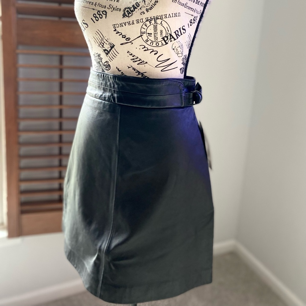 Brand new with tags Black leather skirt